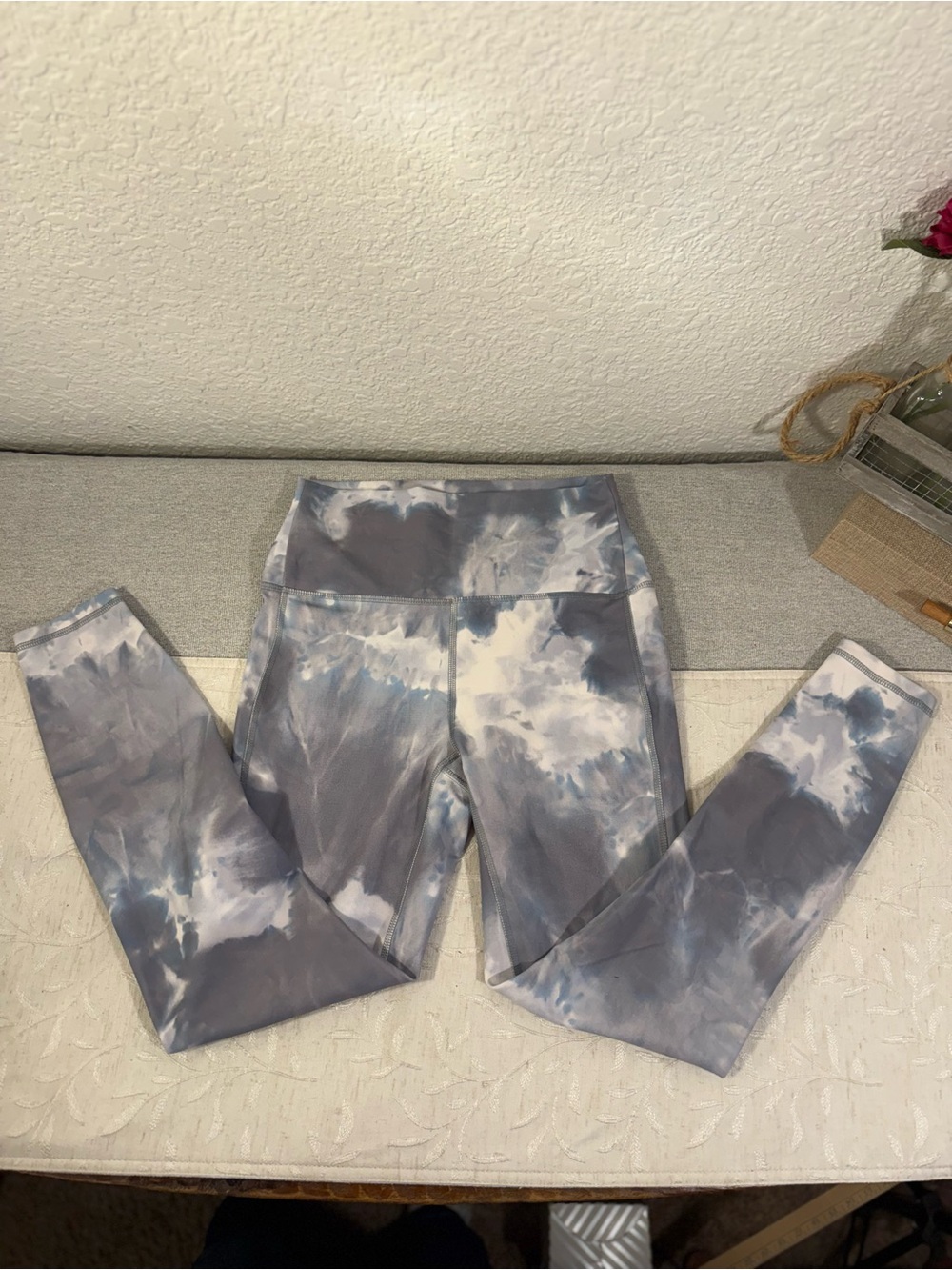 Harmony & Balance Gray Tie Dye High Rise Yoga Leggings Women’s Size Small
